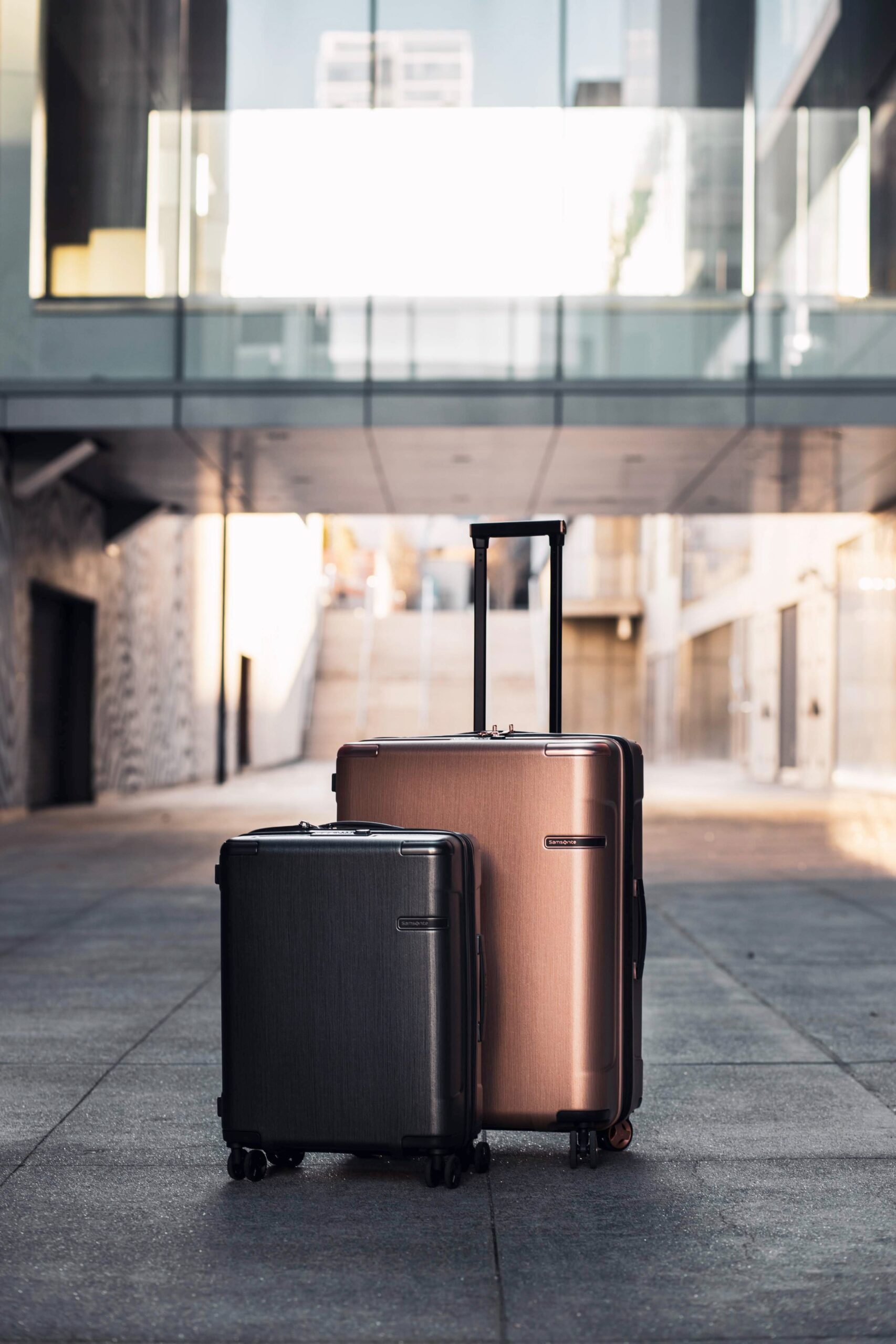 Luxury Suitcases in the airport