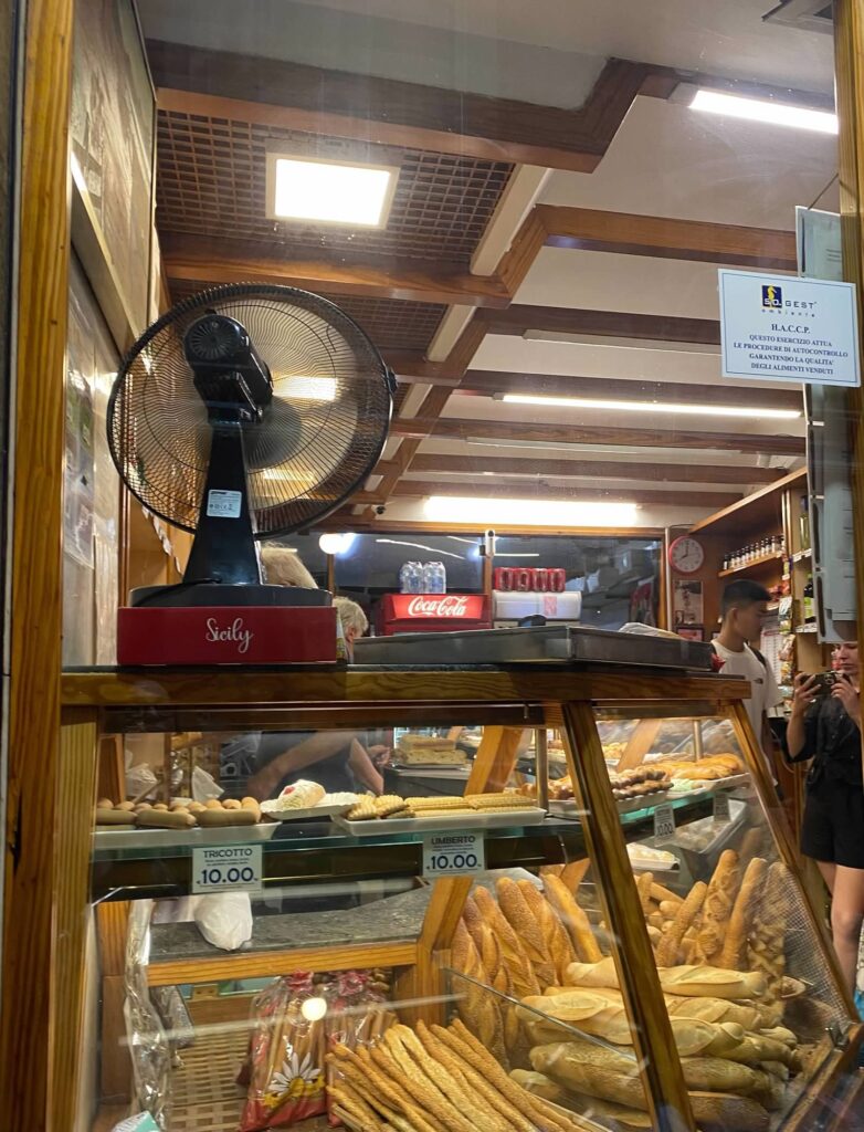 Baker's Display case in Palermo