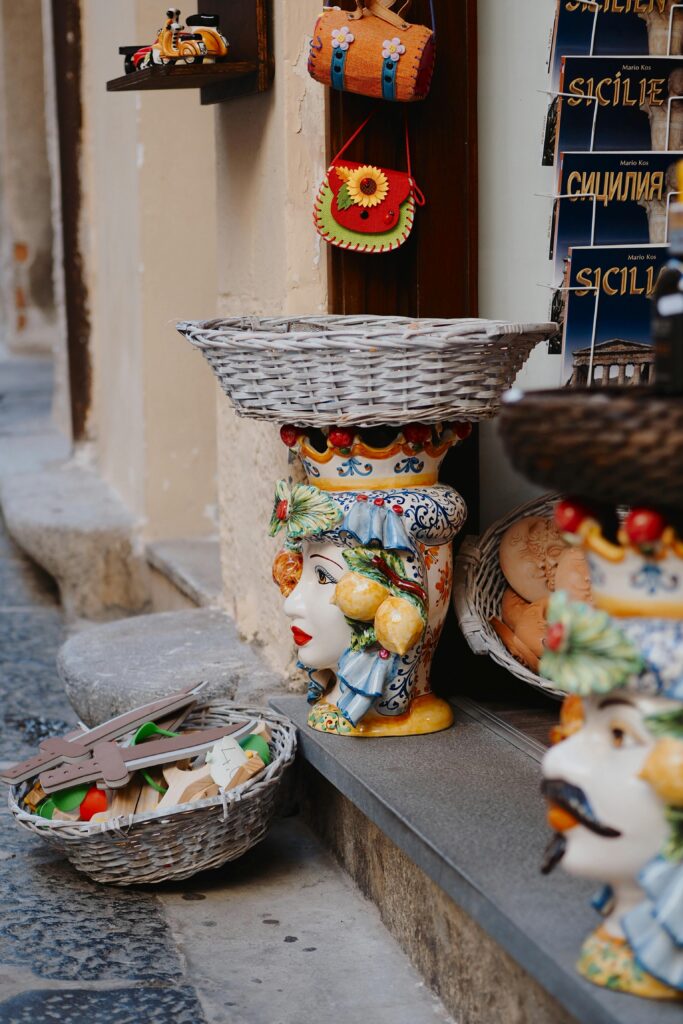 Head of the Moor planters in Palermo Sicily