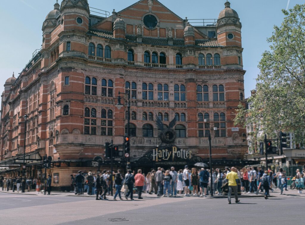 The West End Theatre District building in London